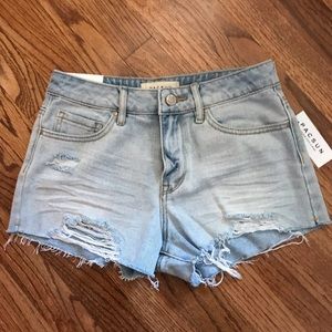 pacsun blue cutoff denim shorts NWT